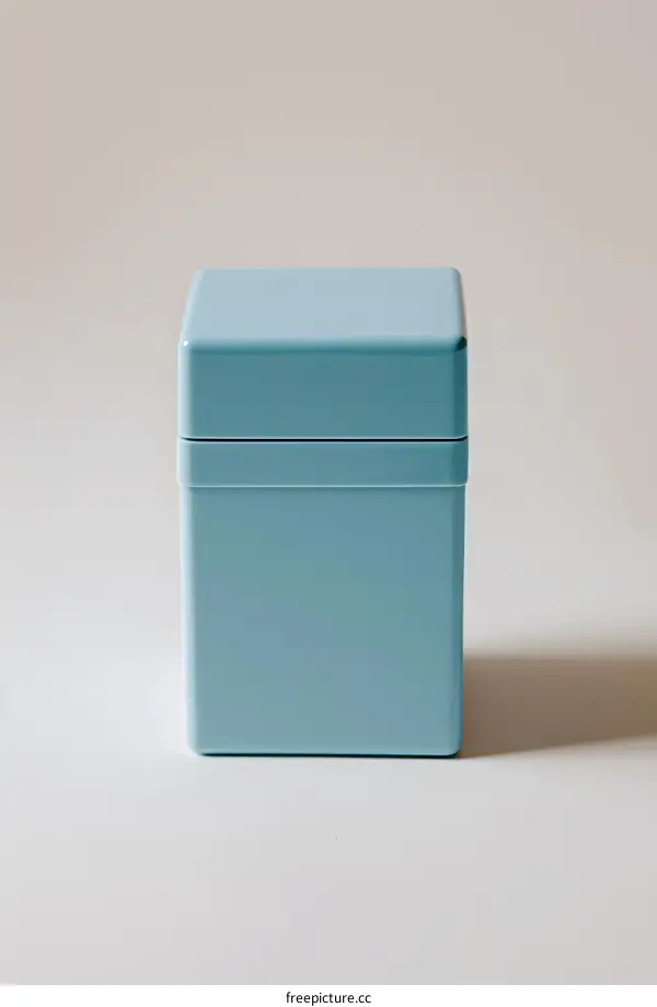 Blue storage box on a white background