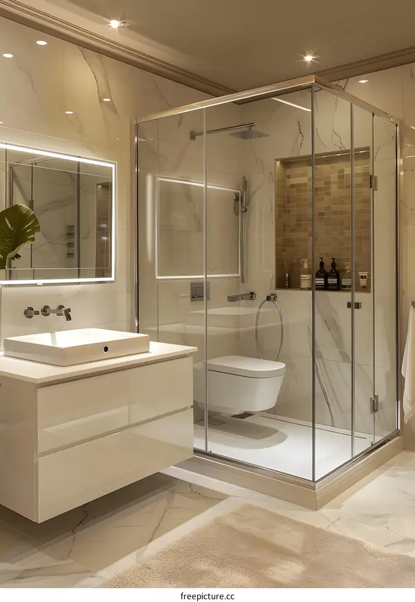 Modern and simple style bathroom