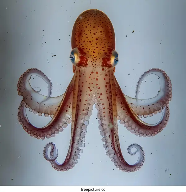 A close up of a red octopus