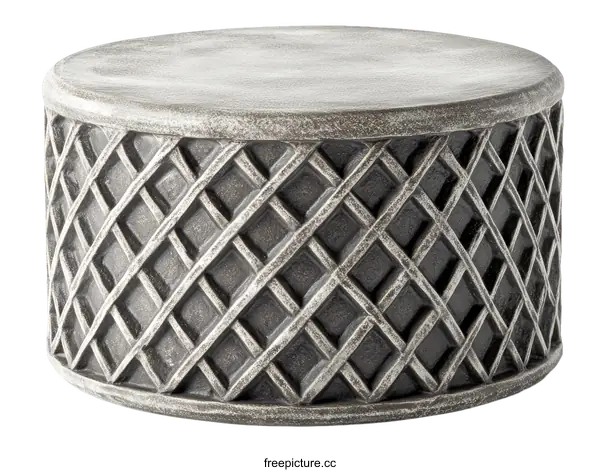 [Transparent Background PNG]Decorative Gray Ornate Round Planter