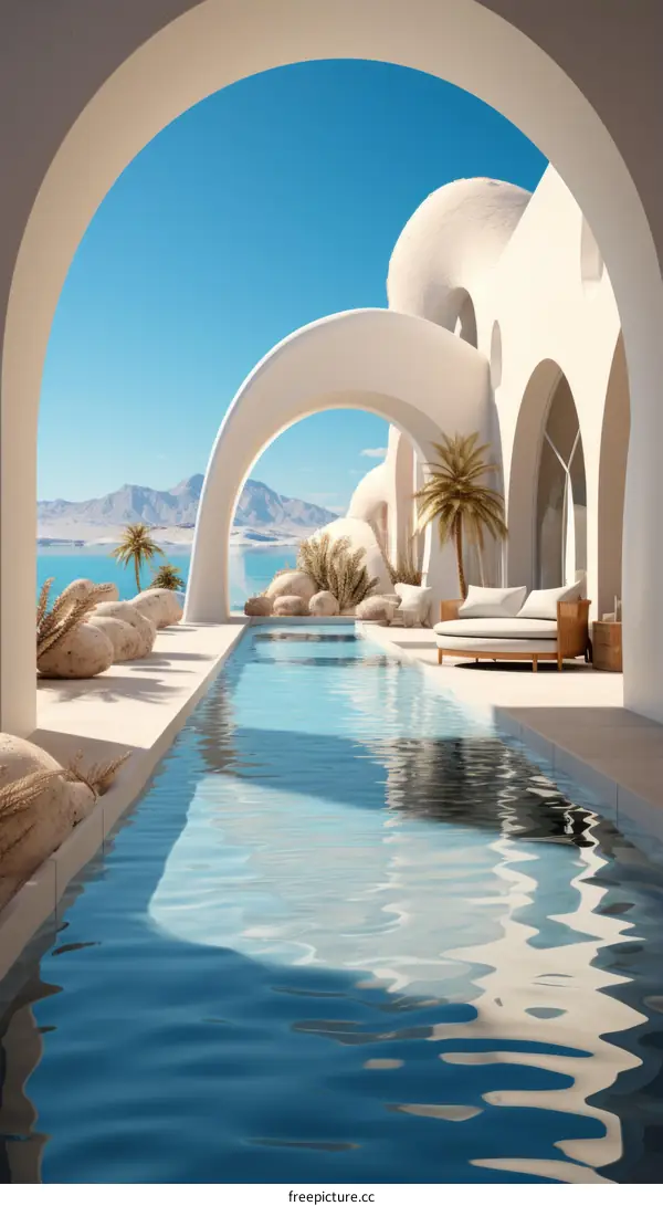 Modern luxury house with pool and amazing sea view