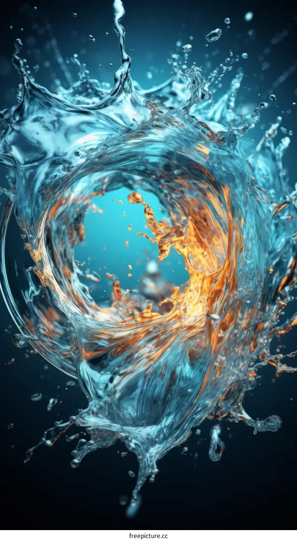 Colorful漩涡的水花