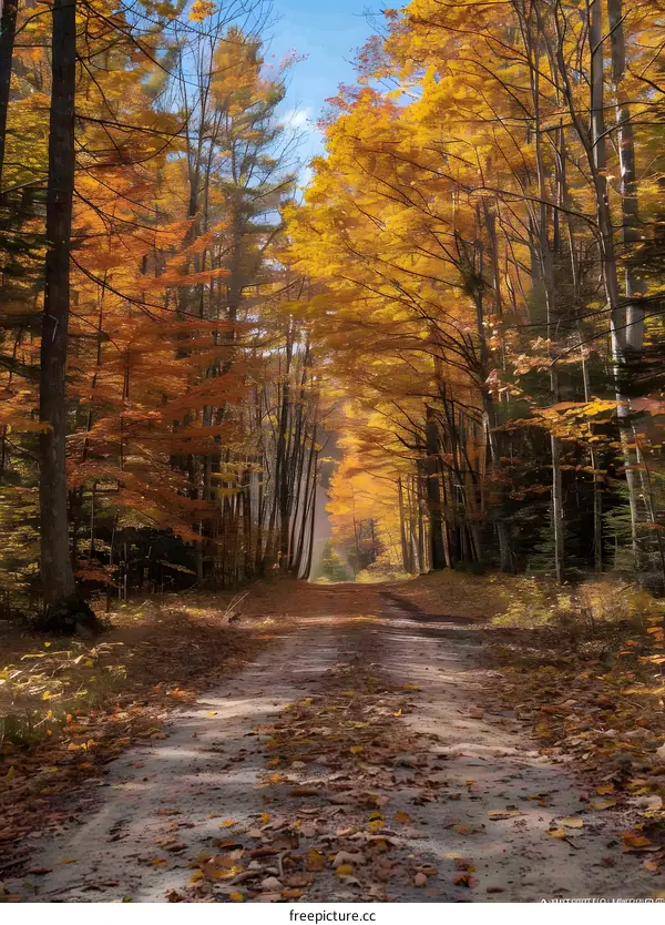 Country road in autumn