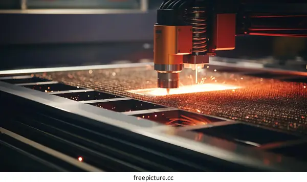Industrial Laser Cutting Machine in Operation