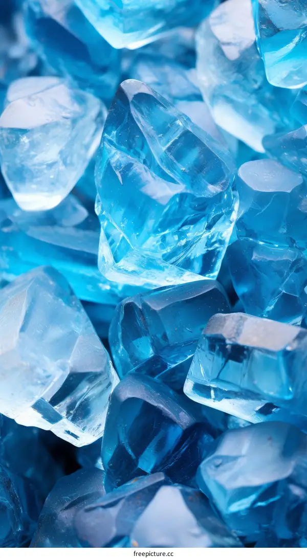 Blue crushed glass texture background