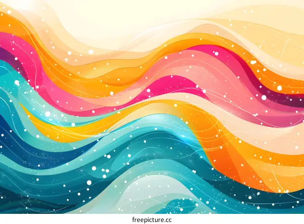 Colorful abstract waves background