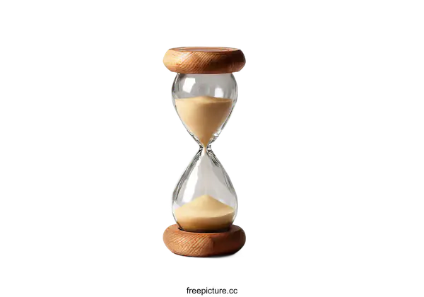 [Transparent Background PNG]Classic Hourglass on White Background