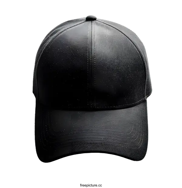 [Transparent Background PNG]Plain Black Baseball Cap Isolated on White Background