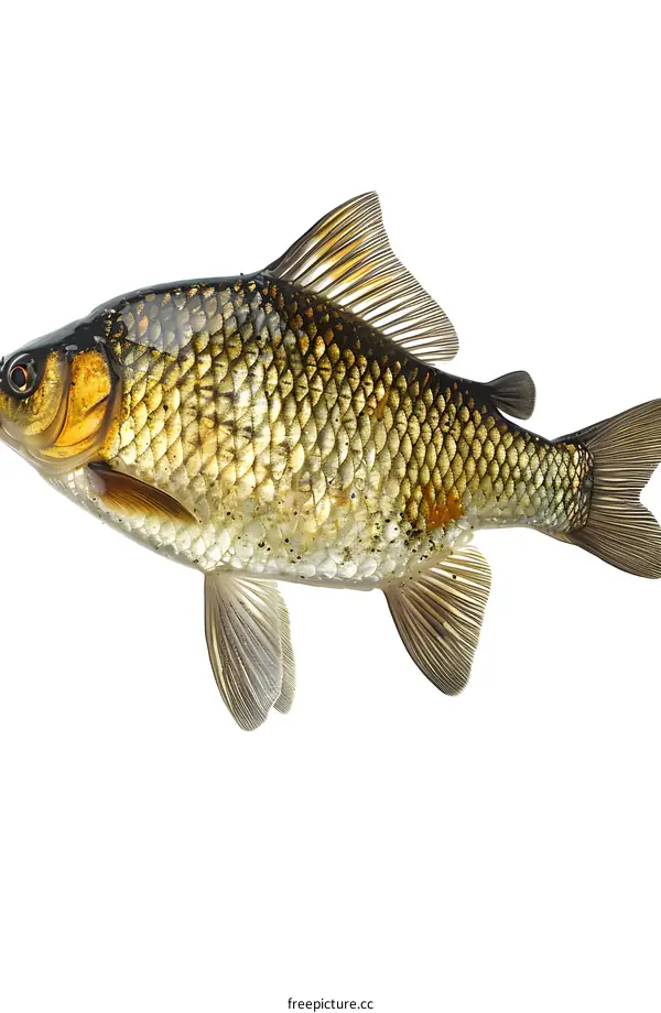 A realistic illustration of a goldfish