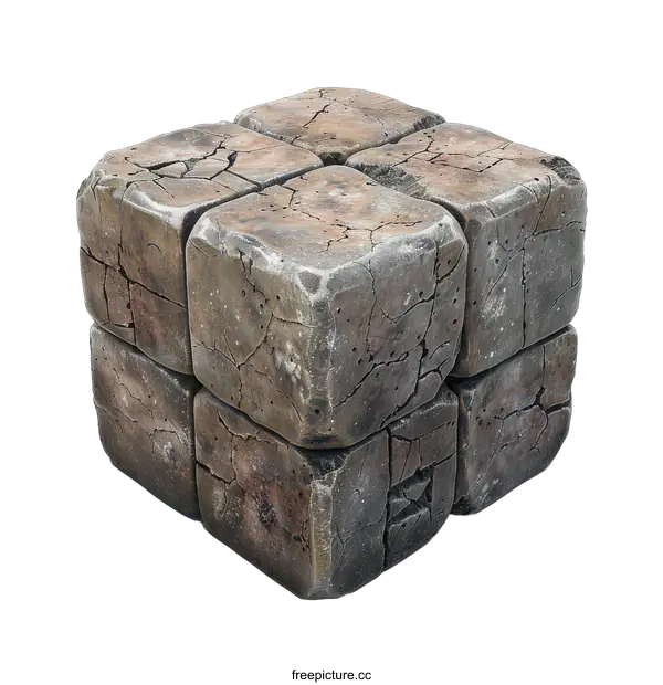 [Transparent Background PNG]Cubes of stone