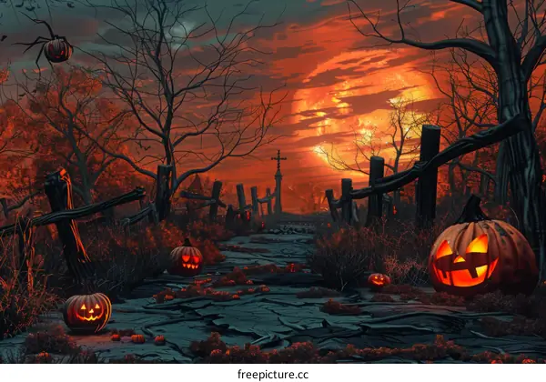 Halloween Pumpkin Field