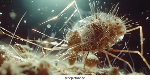 Abstract Digital Art of a Microscopic Organism