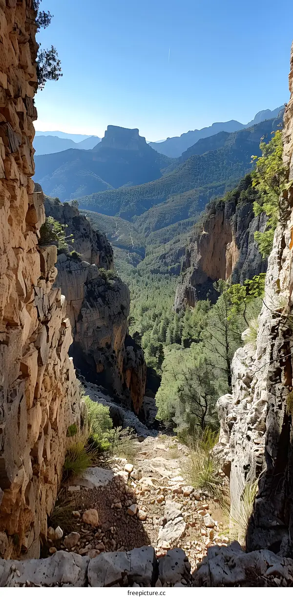 Rocky Pathway Through Canyon Opening