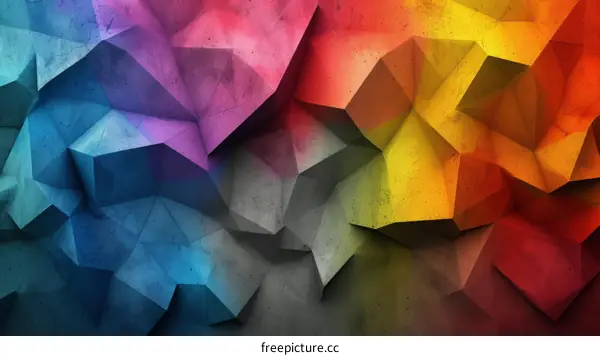 Vivid 3D Render of a Textured Geometric Plane