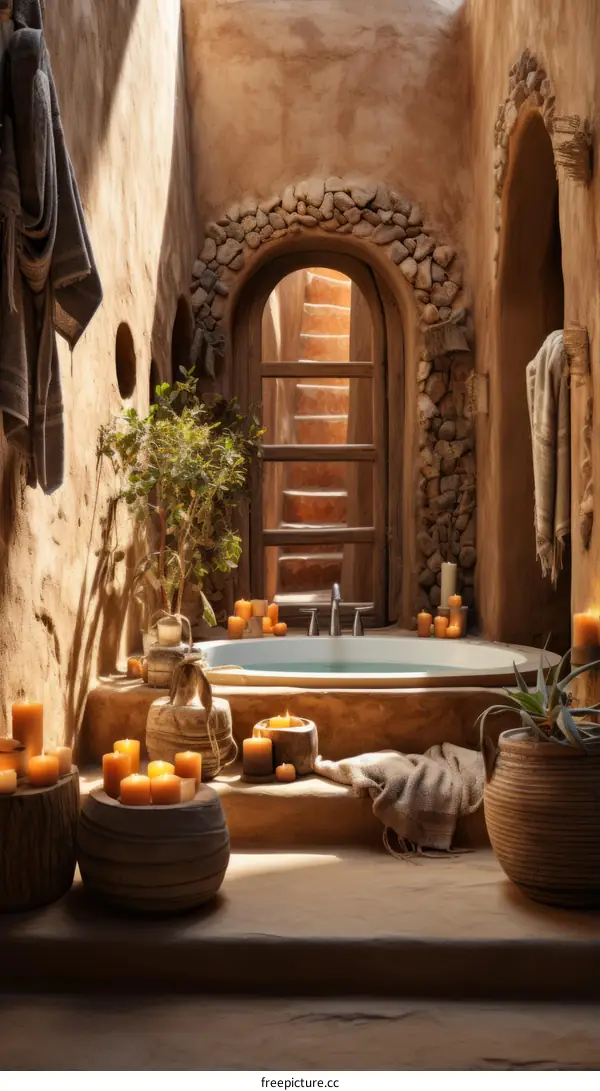 Bathroom in a luxury desert resort