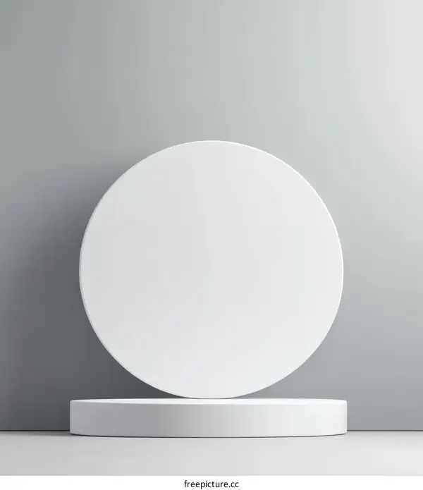 Modern Minimalist White Circle Display Stand