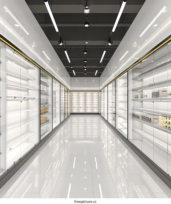 White Minimalist Store Interior Design