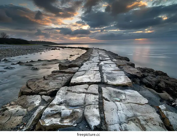 Stone Jetty at Sunset