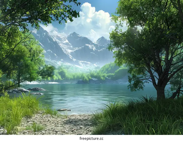 Mountain Lake Serenity