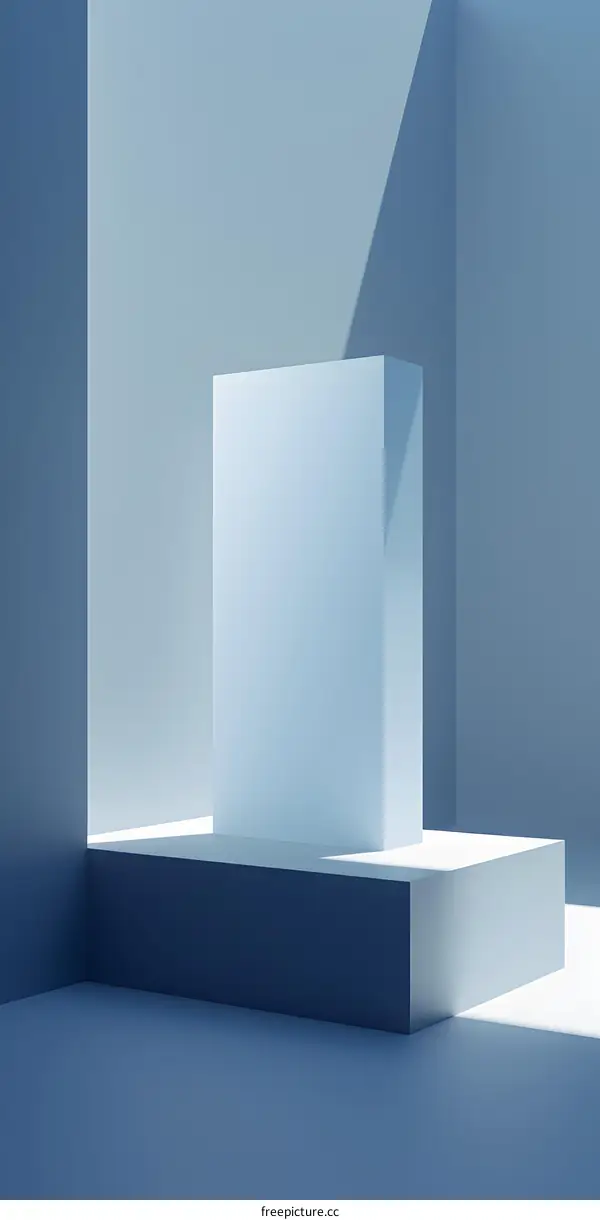 Minimalist Blue Geometric Shapes Abstract Background