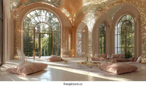 Luxury Interior Design With Large Windows