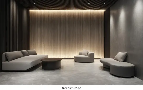 Modern Minimalist Waiting Area Interior Design