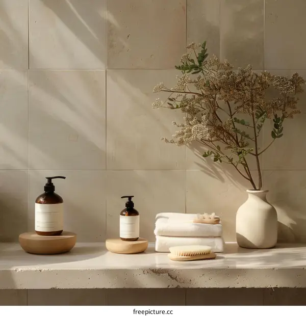 Natural and Organic Bathroom Amenities with Plants