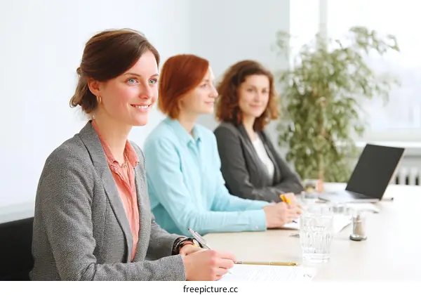 Business Training Session with Caucasian Women