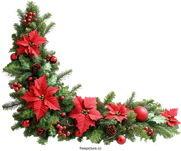 [Transparent Background PNG]Christmas Corner Garland Decoration