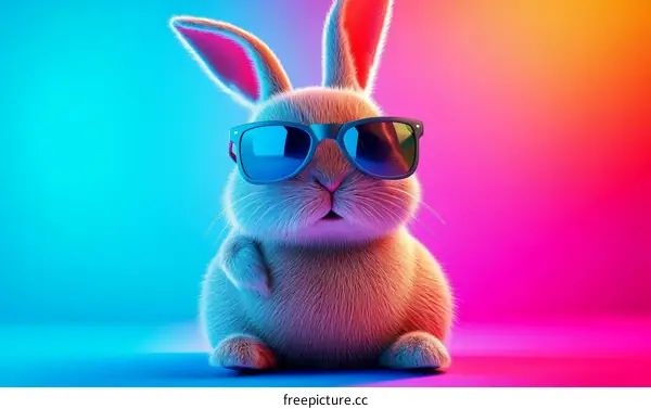 Cool Bunny in Stylish Sunglasses