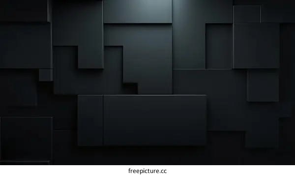 Abstract Geometric Dark Square Wall Background Design