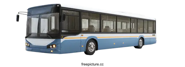[Transparent Background PNG]Modern Blue and White City Bus