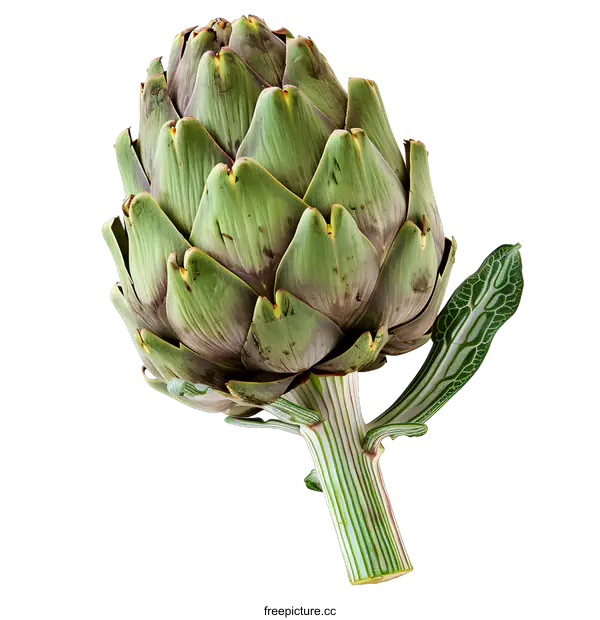 [Transparent Background PNG]Green Artichoke on White Background