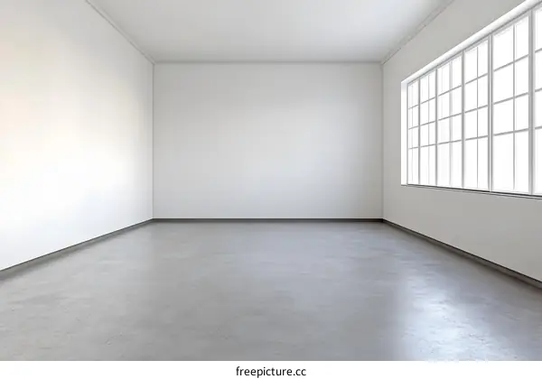 Empty Room with a Large Window