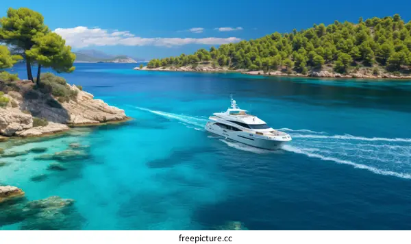 Luxury Yacht Cruising in a Tropical Paradise