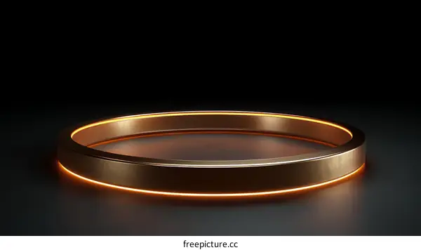 Golden Circle Shape Abstract Background