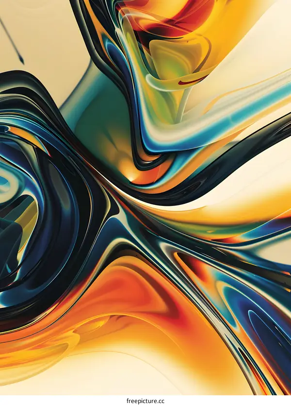 Abstract Colorful Swirls Design