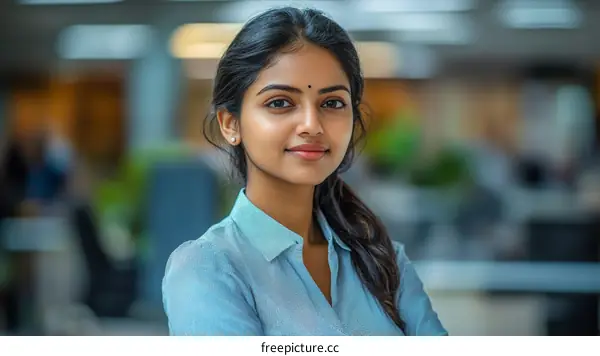 Confident Woman in Business Setting