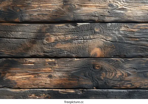 Black wooden background texture of old wooden planks