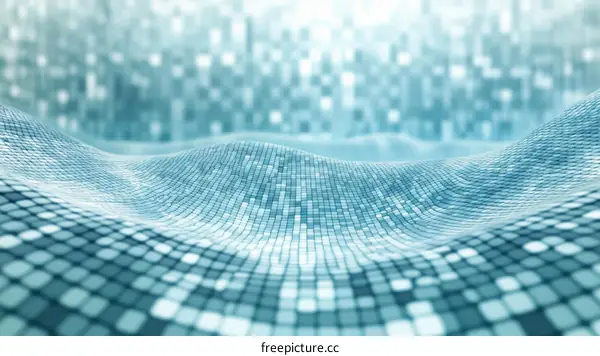 Abstract Digital Wave Pattern