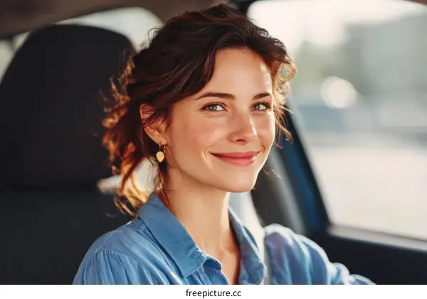 Woman Driving Car Portrait