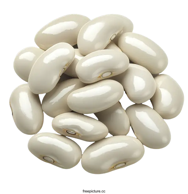 [Transparent Background PNG]Pile of Creamy White Beans