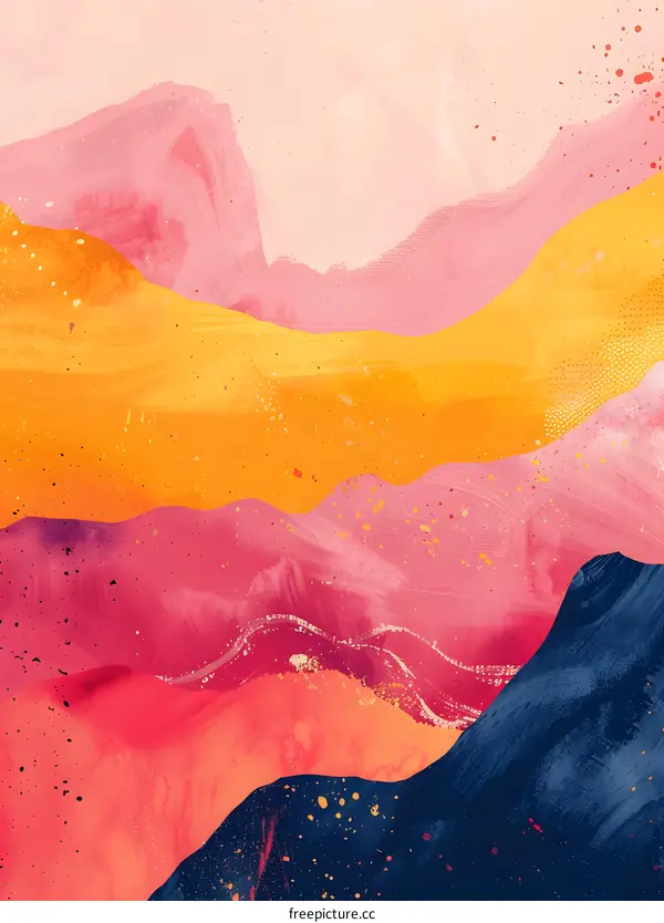Abstract Mountain Landscape Digital Art
