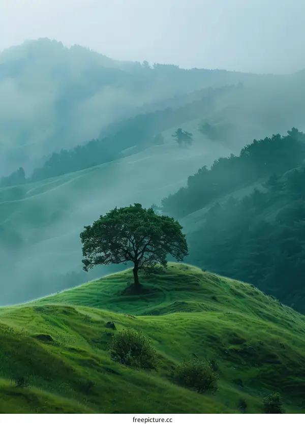 Lonely Tree on a Hill