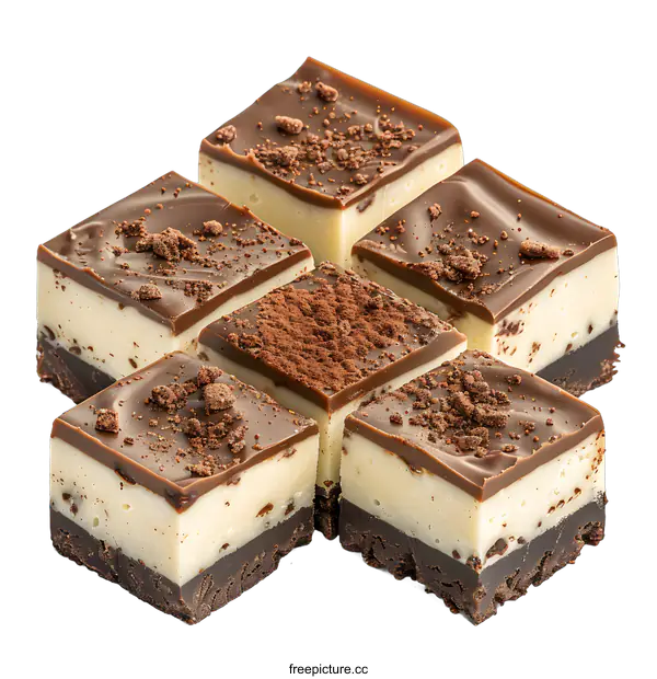 [Transparent Background PNG]Chocolate and Cream Cheese Brownies