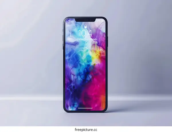 Colorful Abstract Wallpaper on Smartphone