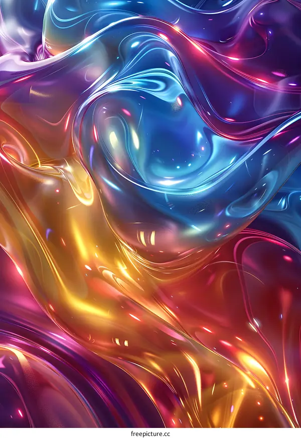 Abstract Liquid Colors Background