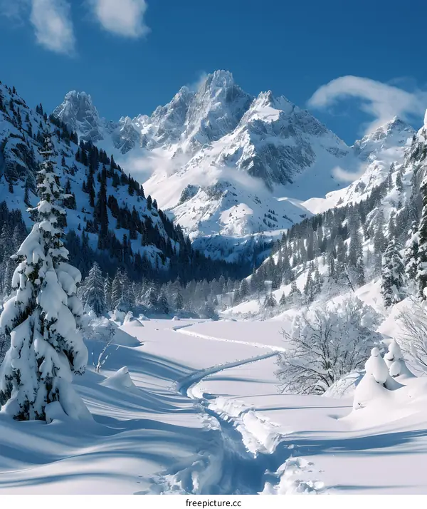 The snow-capped mountains are vast and majestic