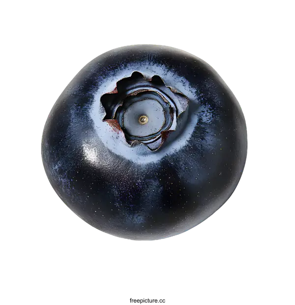 [Transparent Background PNG]Close Up Macro Photo of a Fresh Blue Berry