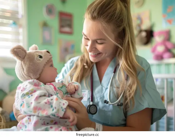 Pediatrician Examining Baby